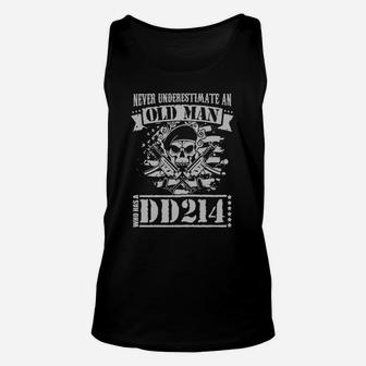 Never Underestimate An Old Man With A Dd214 Unisex Tank Top - Seseable
