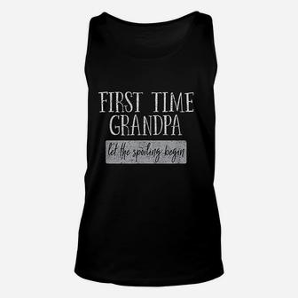New Grandpa First Time Grandfather New Grandkids Unisex Tank Top - Seseable