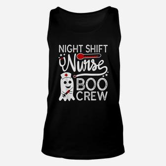 Night Shift Nurse Boo Crew Halloween Costume Ghost Rn Nurse Unisex Tank Top - Seseable