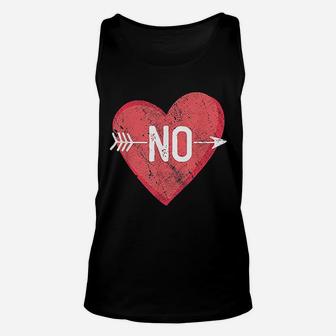 No Anti Valentine Day Pink Candy Heart Love Funny Unisex Tank Top - Seseable