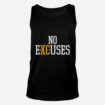 No Excuses Cross Country Track And Field Running Unisex Tank Top - Seseable