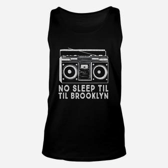 No Sleep Til Brooklyn Old School Boombox Unisex Tank Top - Seseable