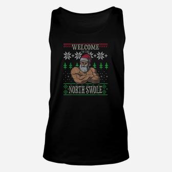 Nordic Swole Santa Weihnachts-Workout Unisex TankTop, Weihnachten Motiv - Seseable