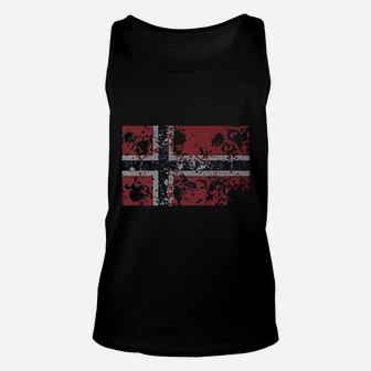 Norway Flag Faded Abstract Norwegian Flag Unisex Tank Top - Seseable