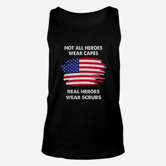 Not All Heroes Wear Capes Nurse And Healthcare Worker Unisex Tank Top - Seseable