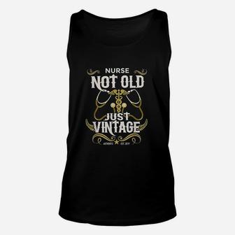 Not Old Just Vintage Authentic Retro Style Retired Nurse Unisex Tank Top - Seseable