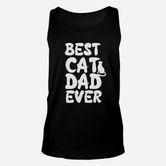 Novelty Best Cat Dad Ever Unisex Tank Top - Seseable