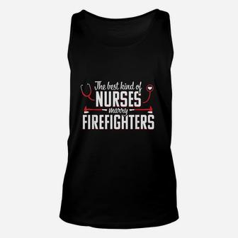 Nurse Life Fire Wife Funny Best Firefighter Nursing Gift Unisex Tank Top - Seseable
