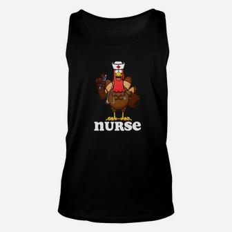 Nurse Thanksgiving Funny Rn Lvn Turkey Cute Doctor Unisex Tank Top - Seseable