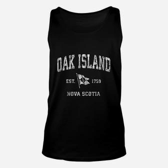 Oak Island Canada Vintage Nautical Boat Anchor Flag Sports Unisex Tank Top - Seseable