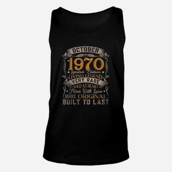 October 1970 Vintage 52nd Birthday Classic 52 Years Old Unisex Tank Top - Seseable
