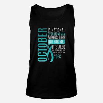 October Is National Dysautonomia Awareness Month Unisex Tank Top - Seseable