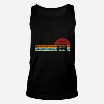Off Road 4x4 Vintage Retro 70s Sunset Off Road Gift Unisex Tank Top - Seseable