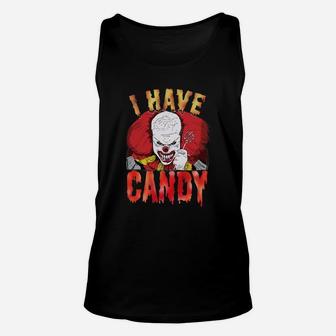 Official Halloween Scary Clown I Have Candy Horror Clown Shirt Unisex Tank Top - Seseable