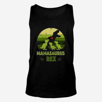 Official Mamasaurus Rex Vintage Retro Mothers Gift Unisex Tank Top - Seseable