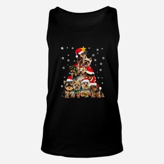 Official Yorkie Christmas Tree Xmas Gift For Yorkie Dog Shirt Unisex Tank Top - Seseable