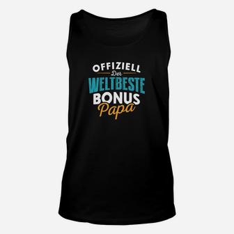 Offiziell Weltbester Bonus Papa Herren Unisex TankTop, Aufdruck für Stiefväter - Seseable