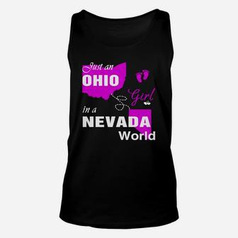 Ohio Girl In Nevada Shirts Ohio Girl Tshirt,nevada Girl T-shirt,nevada Girl Tshirt,ohio Girl In Nevada Shirts,nevada T-shirts Hoodie Unisex Tank Top - Seseable