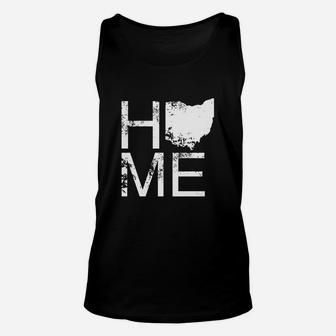 Ohio Home Shirt Oh State Love Pride Map Distressed Tee Unisex Tank Top - Seseable