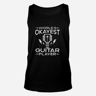 Okayest Guitar Player Funny Guitarist Gift Unisex Tank Top - Seseable