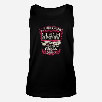 Oktoberfest Damen Unisex TankTop Schwarz, Geburtstagsslogan Oktober - Seseable