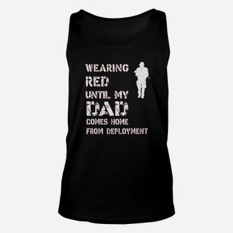 On Fridays We Wear Red Until My Dad Comes Home Unisex Tank Top - Seseable