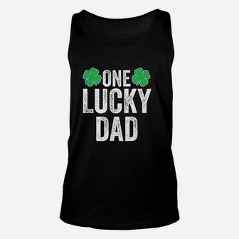 One Lucky Dad Clover Men Father St Patricks Day Dad Unisex Tank Top - Seseable
