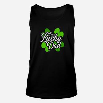 One Lucky Dad Fathers Day Gifts Premium Unisex Tank Top - Seseable