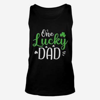 One Lucky Dad St Patricks Day Funny Daddy Gift Unisex Tank Top - Seseable