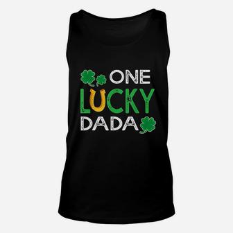 One Lucky Dada St Patricks Day, dad birthday gifts Unisex Tank Top - Seseable