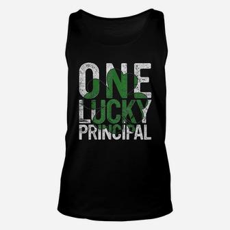 One Lucky Principal Gift School Teacher St Patricks Day Unisex Tank Top - Seseable