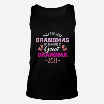 Only The Best Grandmas Get Promoted To Great Grandma 2021 Unisex Tank Top - Seseable