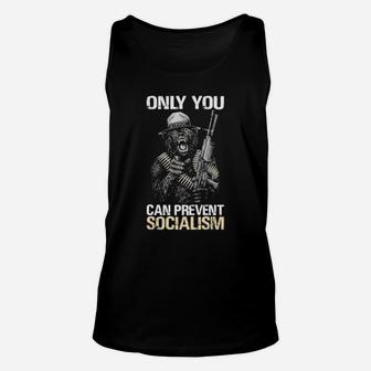 Only You Can Prevent Socialism Bear Unisex Tank Top - Seseable