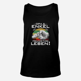 Opa & Enkel Freunde fürs Leben Schwarzes Unisex TankTop, Familienbande Design - Seseable