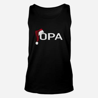Opa Holiday Gifts Santa Hat Grandpa Men T-shirt Unisex Tank Top - Seseable