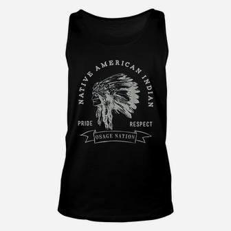 Osage Nation Native American Indian Pride Respect Design Unisex Tank Top - Seseable