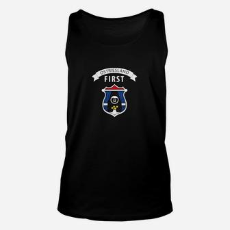 Ostfriesland First Hochwertiges Schwarzes Unisex TankTop mit Emblem-Design - Seseable