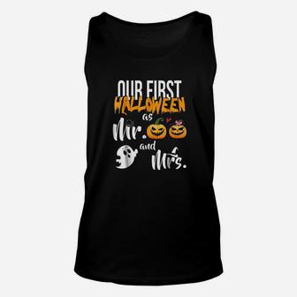 Our First Halloween As Mr. And Mrs. Unisex Tank Top - Seseable