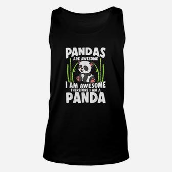 Panda Cute Panda Pandas Are Awesome Panda Bear Unisex Tank Top - Seseable