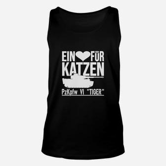 Panzer Tiger VI Fan-Unisex TankTop, Ein Herz für Katzen Motiv - Seseable