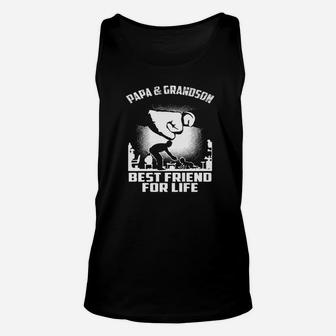 Papa And Grandson Best Friend, dad birthday gifts Unisex Tank Top - Seseable