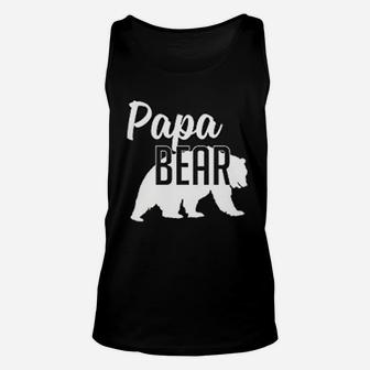 Papa Bear Dad And Fathers Day, best christmas gifts for dad Unisex Tank Top - Seseable