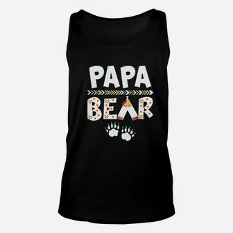 Papa Bear Dad Fathers Day Love, best christmas gifts for dad Unisex Tank Top - Seseable