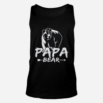 Papa Bear Dad Fathers Day Love Dad Unisex Tank Top - Seseable