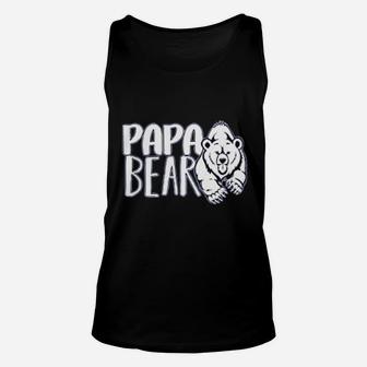 Papa Bear Fathers Day Hussband Unisex Tank Top - Seseable