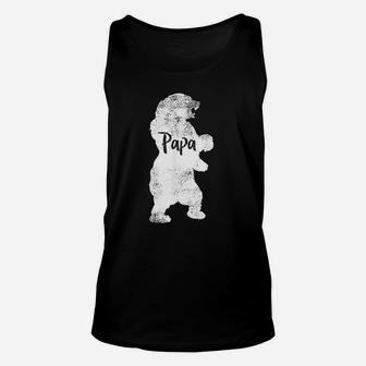 Papa Bear For Camping Fathers Day Or Daddy Bear Unisex Tank Top - Seseable