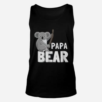 Papa Bear Koala Bear, dad birthday gifts Unisex Tank Top - Seseable