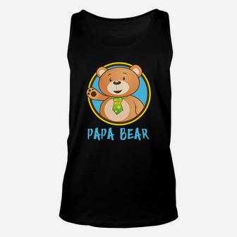 Papa Bear Matching Cute Papa Bear Couple Unisex Tank Top - Seseable