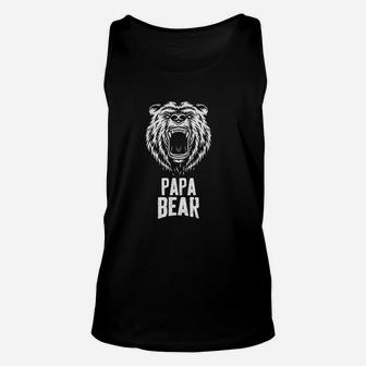 Papa Bear Matching Gift Funny Fathers Day Unisex Tank Top - Seseable