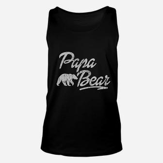 Papa Bear Vintage Unisex Tank Top - Seseable